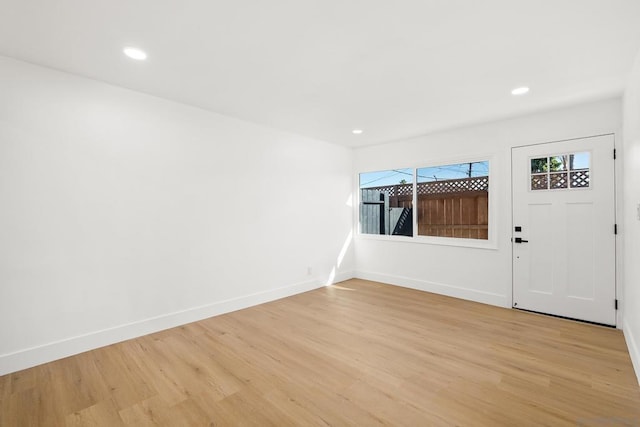 foyer entrance featuring light hardwood / wood-style flooring