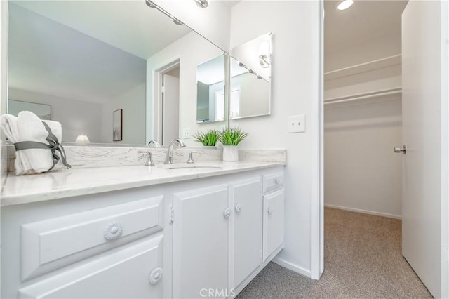 bathroom with vanity