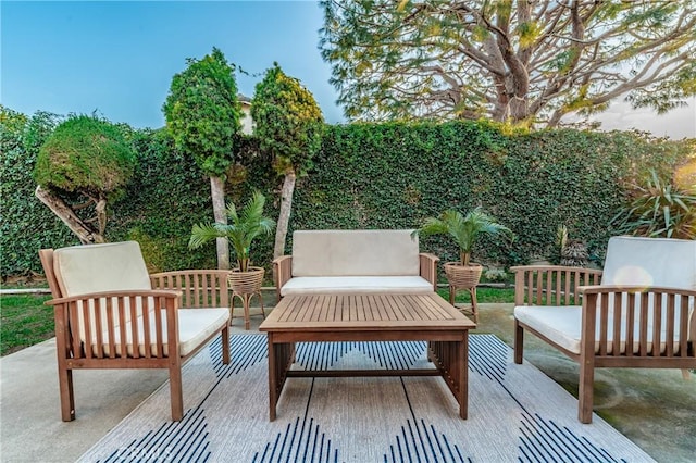 view of patio / terrace featuring outdoor lounge area