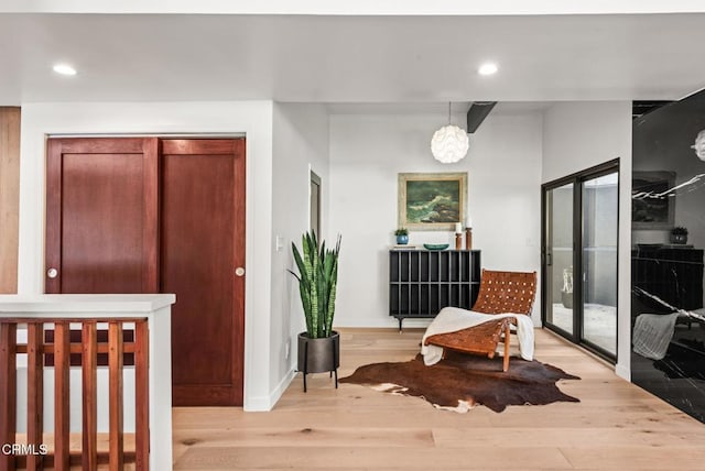 entryway featuring light hardwood / wood-style floors