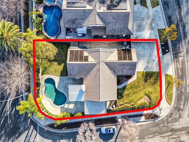 birds eye view of property