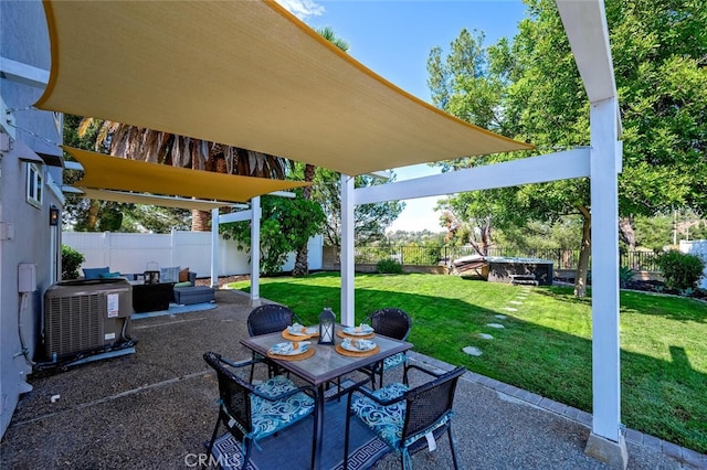 view of patio / terrace featuring cooling unit