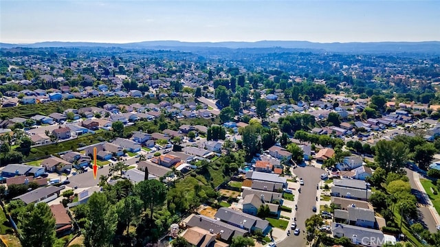 bird's eye view with a mountain view