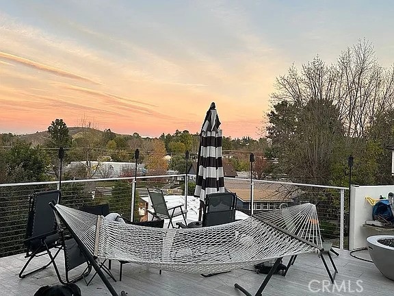 view of deck at dusk