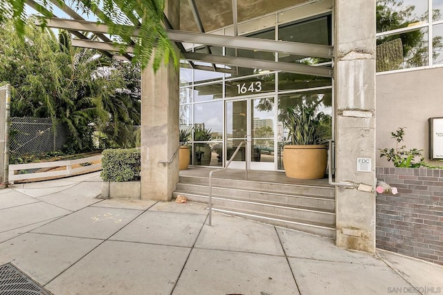 view of doorway to property