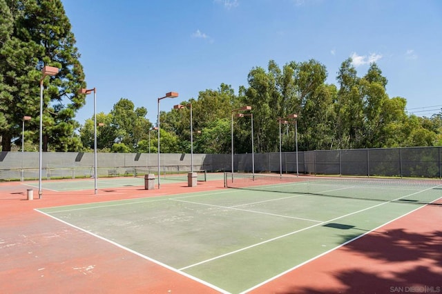 view of tennis court