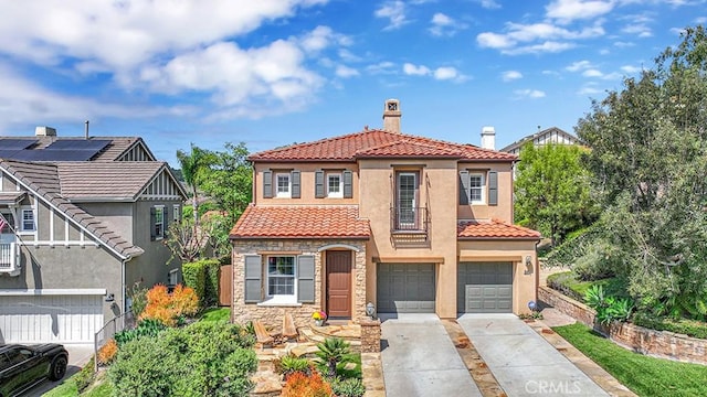 view of front of home with a garage