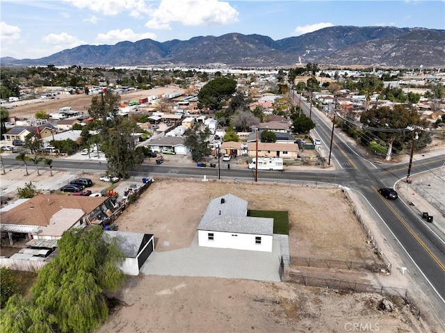 aerial view featuring a mountain view