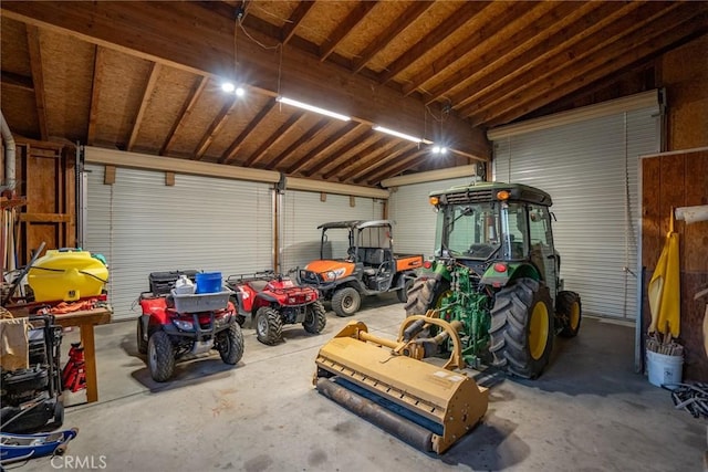 garage with a carport