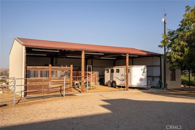 view of horse barn