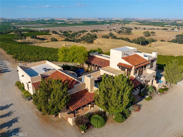 bird's eye view featuring a rural view