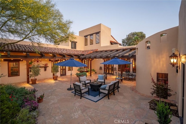 view of patio / terrace with an outdoor hangout area