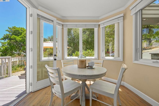 view of sunroom