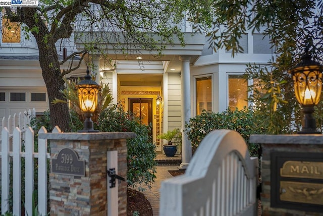 view of doorway to property