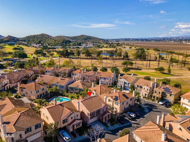 bird's eye view featuring a mountain view