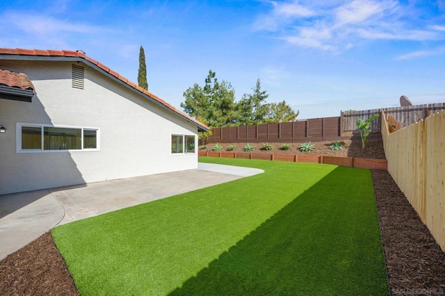 view of yard featuring a patio area