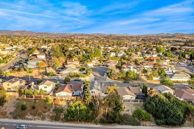 aerial view featuring a mountain view