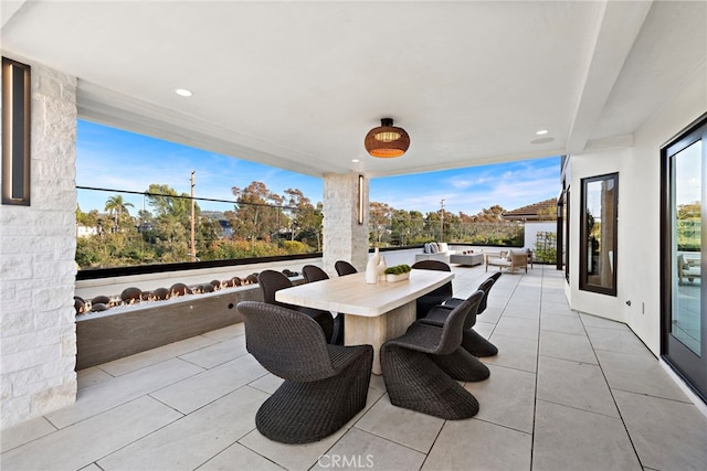 view of patio with outdoor lounge area