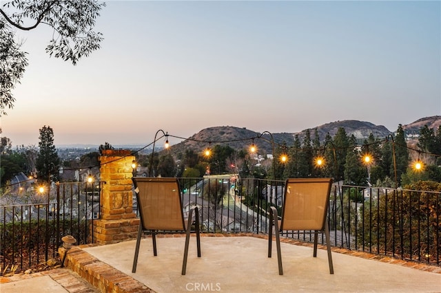 exterior space with a mountain view