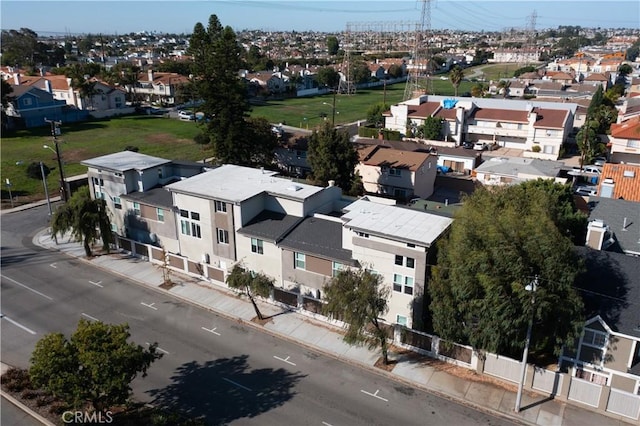 aerial view featuring a residential view