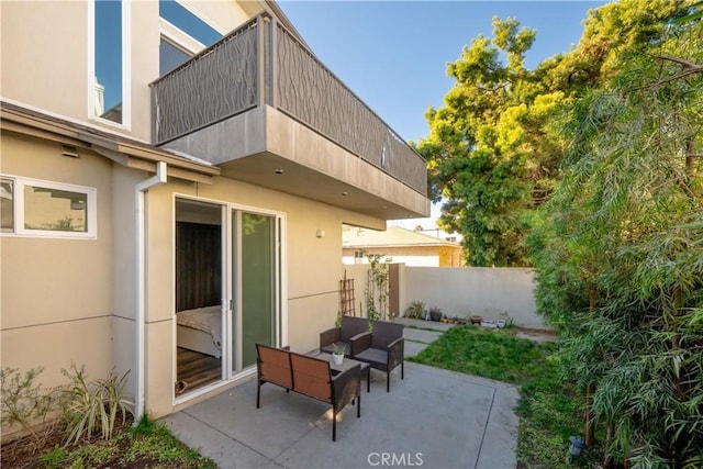 view of patio with fence