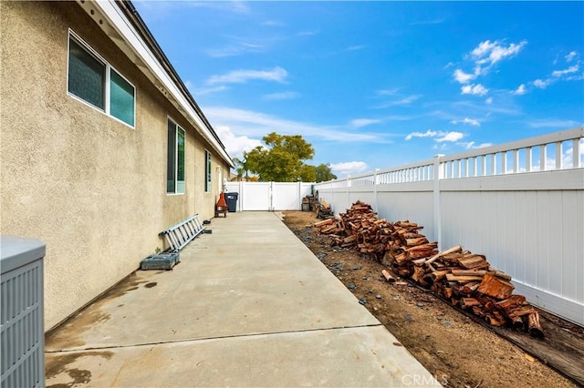 view of patio with a fenced backyard