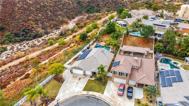 aerial view featuring a residential view