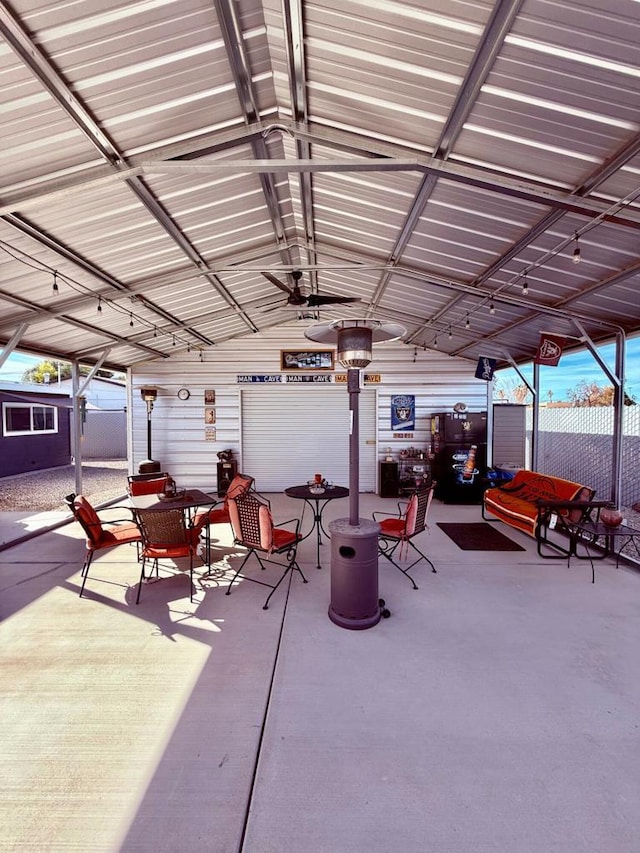 view of patio / terrace with ceiling fan