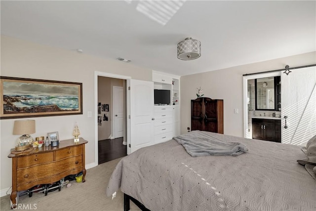 view of carpeted bedroom