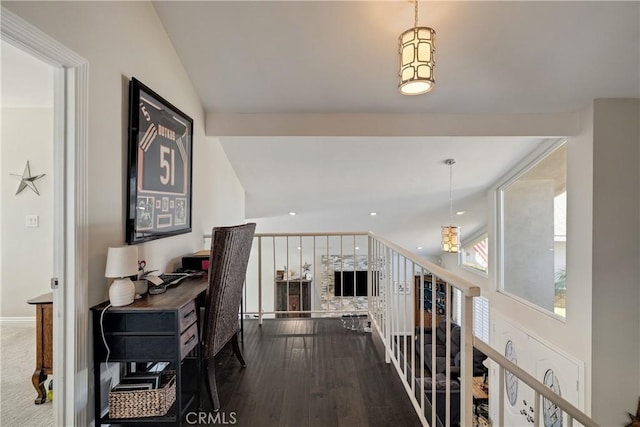 corridor featuring hardwood / wood-style floors