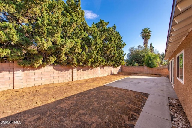 view of yard featuring a patio