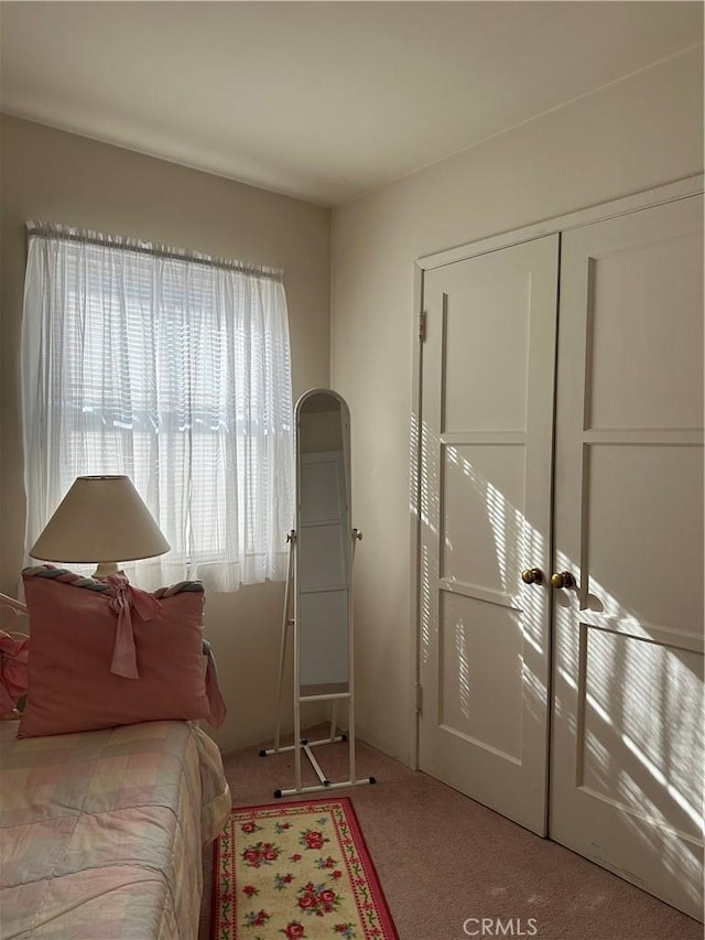 bedroom with a closet and french doors