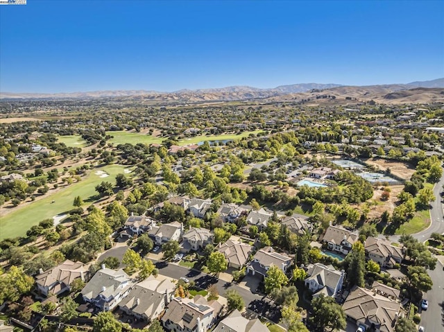 aerial view featuring a mountain view