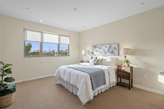 view of carpeted bedroom