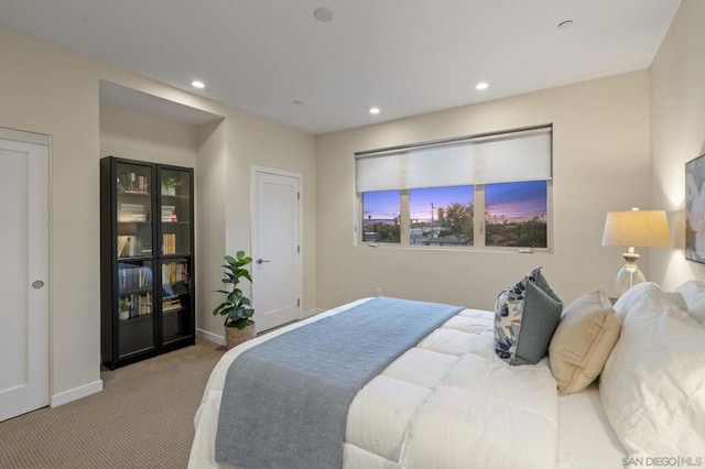 view of carpeted bedroom