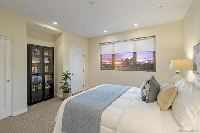 view of carpeted bedroom