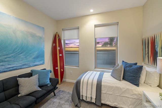 bedroom featuring carpet floors