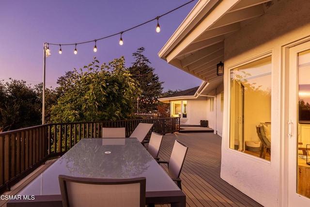 view of deck at dusk