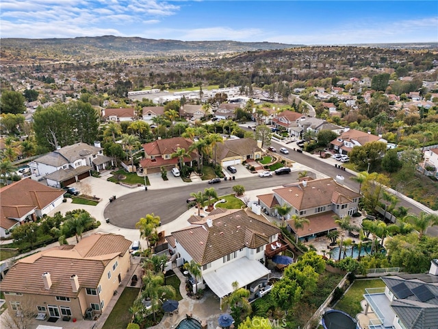 aerial view featuring a mountain view