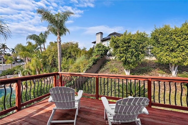 view of wooden deck