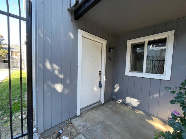 view of doorway to property