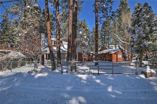 view of snowy yard