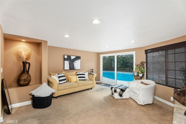 view of carpeted living room