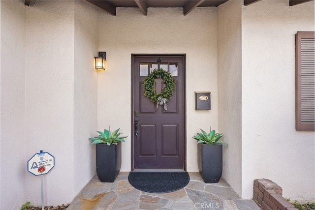 view of doorway to property