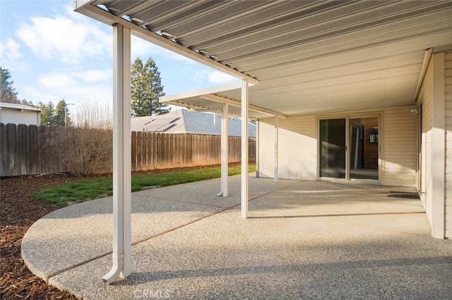 view of patio / terrace with fence