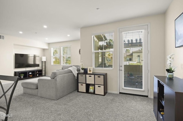 view of carpeted living room