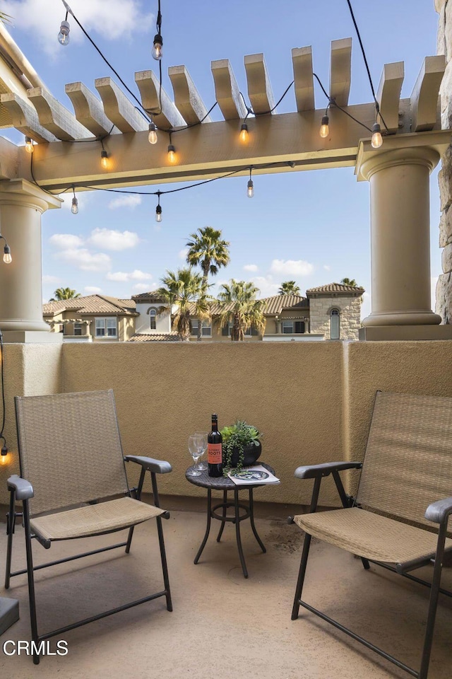 view of patio / terrace featuring a balcony