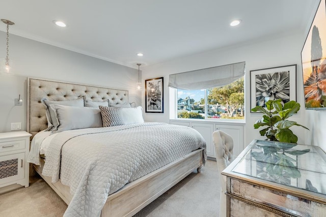 view of carpeted bedroom