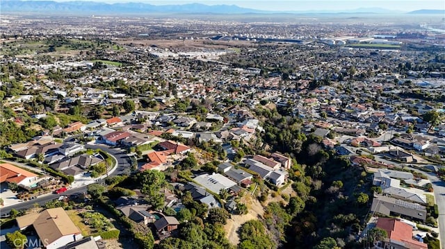 aerial view featuring a mountain view