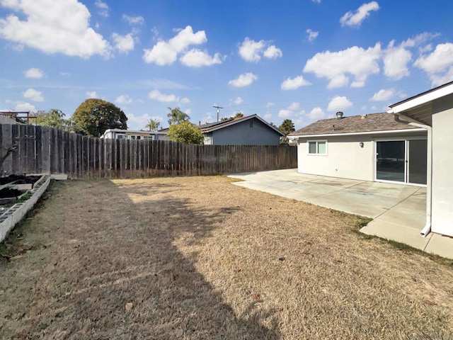 view of yard featuring a patio area